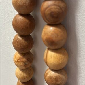 Vintage Wood wall hanging, garland, curtain tie